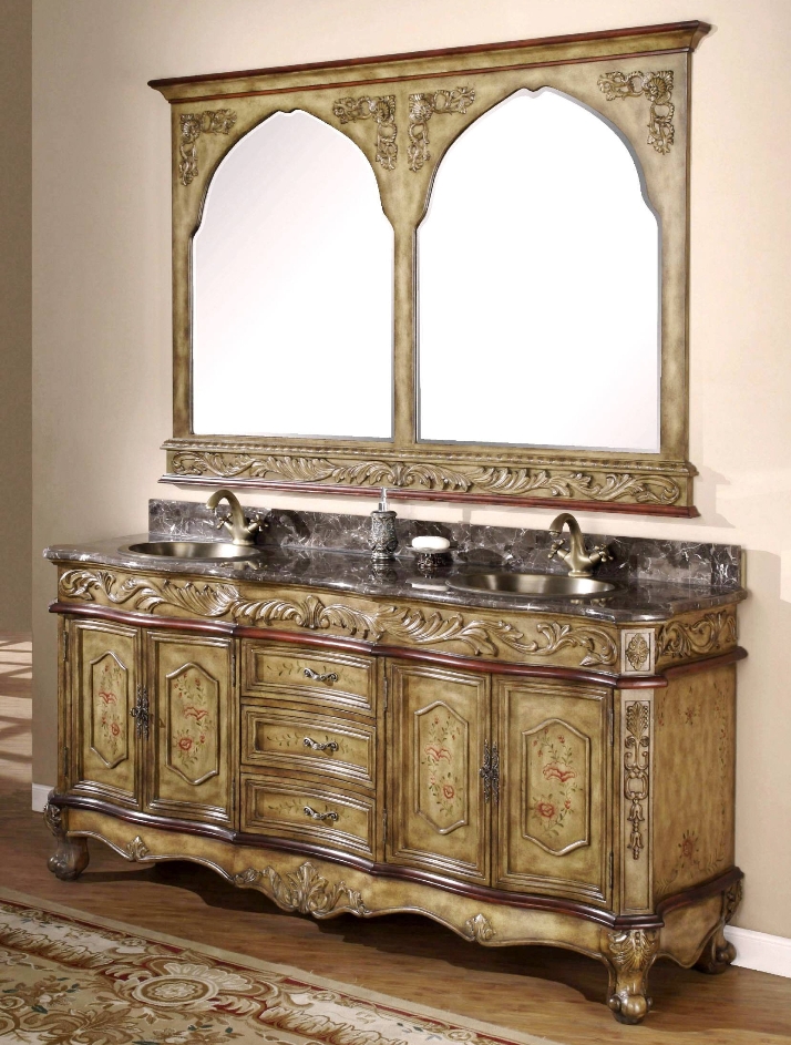 Old World Bathroom Vanities / Adelina 60 Inch Antique Style Bathroom
